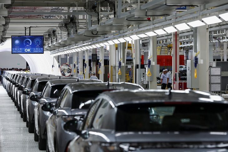 BYD vừa chính thức khai trương nhà máy xe điện tại Thái Lan hôm 4/7 - Ảnh: REUTERS BYD khai trương nhà máy xe điện tại Thái Lan hôm 4-7 - Ảnh: REUTERS